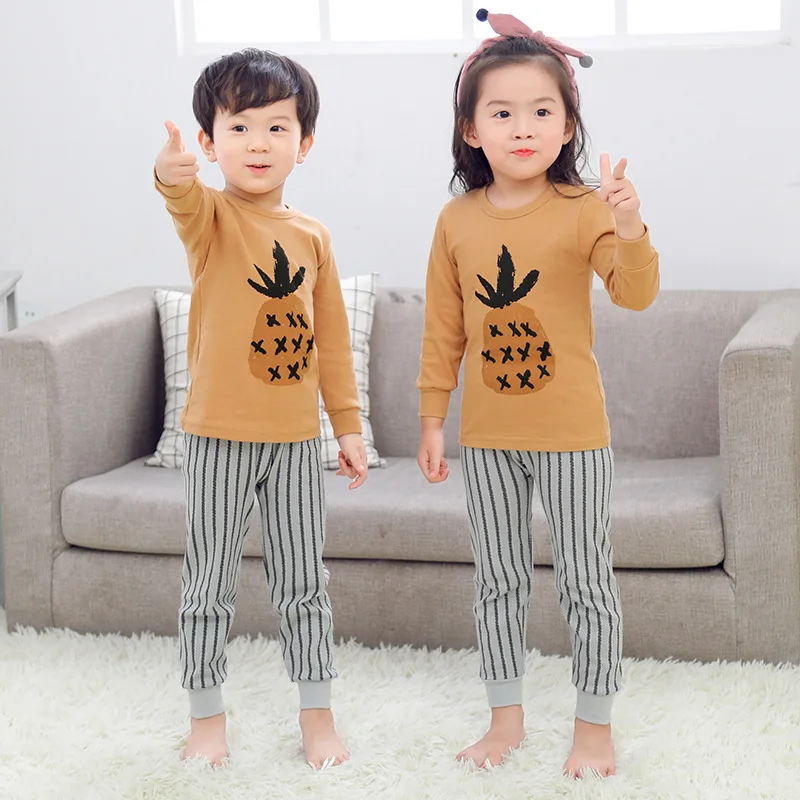 Autumn Winter Kids Pajamas Sets Baby Girl Clothes Boys Pyjamas Girls Pijamas Baby Sleepwear Children's Long Sleeve T-shirt+Pants