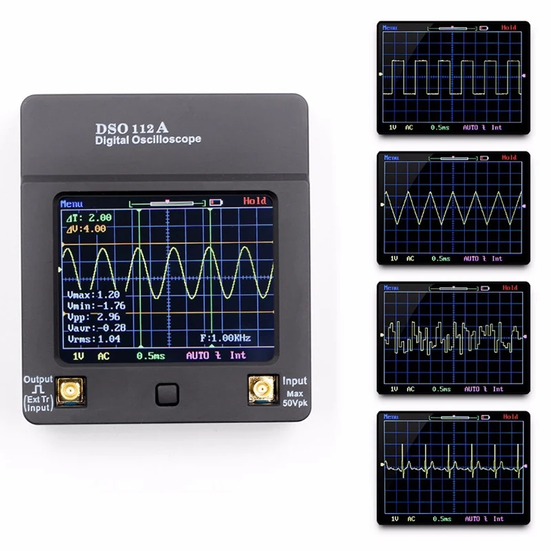 1 комплект Dso112A Tft Мини цифровой осциллограф контактный экран Портативный Usb осциллограф интерфейс 2 МГц 5Msps