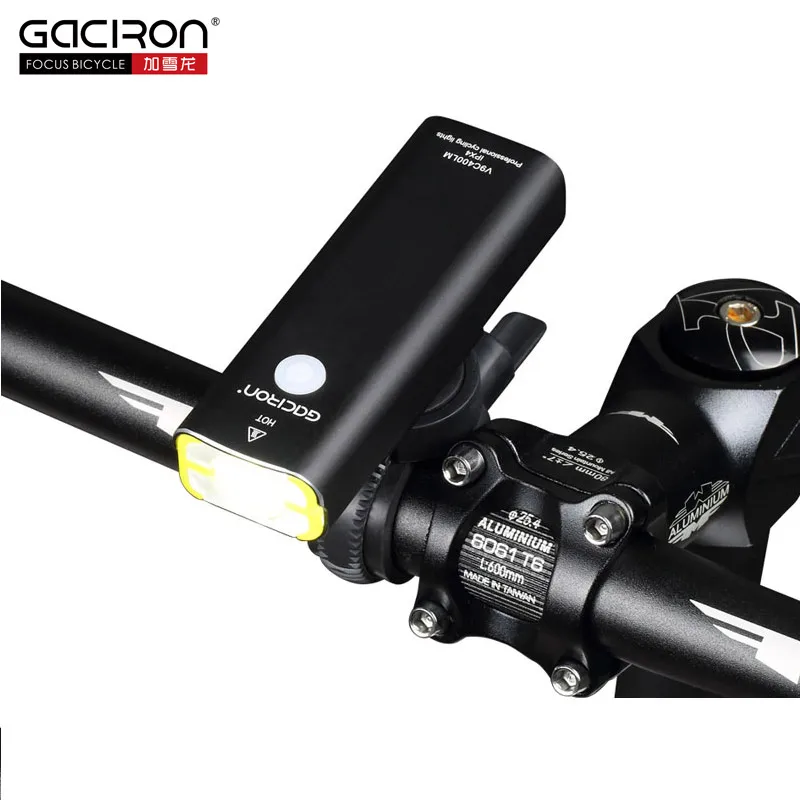 Excellent Gaciron Rechargeable Bike Front Handlebar Cycling Led Light 18650 Battery Flashlight Torch Headlight Bicycle Accessories 3