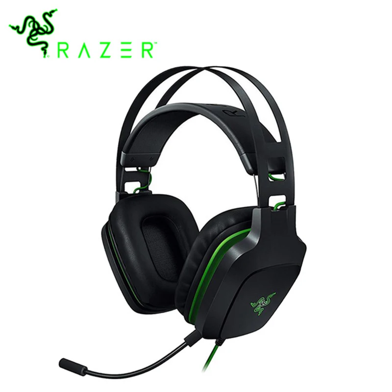 Original Razer Electra V2 de 3,5mm de auriculares de sonido envolvente 7,1 desmontable con micrófono para PC/Xbox One/ PS4/ordenador portátil de Jugador - 1