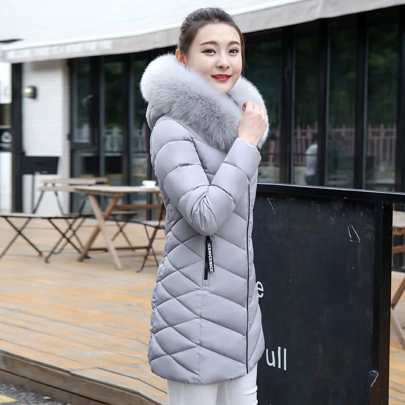 Зимняя женская куртка, Зимняя женская длинная куртка, зимнее пальто для женщин, воротник из искусственного меха, теплая Женская парка, верхняя одежда, пуховик, пальто