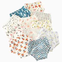 Новые детские тренировочные штаны из хлопка с героями мультфильмов, шесть слоев, дышащие, моющиеся, детские шорты для мальчиков и девочек, одежда