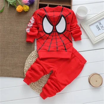 

New Cartoon Baby Boys Clothing Sets Cotton 0-2 Ages newborn clothes For Boys girls Clothes sets Spring Spider Man Costumes KIds