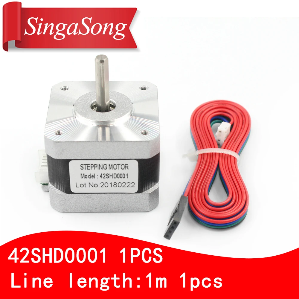 

Usongshine Nema 17 Stepper Motor bipolar 4 leads 34mm 12V 1.5 A 26Ncm(36.8oz.in) 3D printer motor 42SHD0001