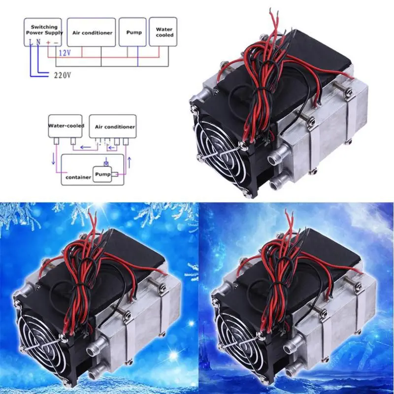 

240W 12V Semiconductor Refrigeration DIY Water Cooling Cooled Device Air Conditioner Movement for Refrigeration and Cooling Fa