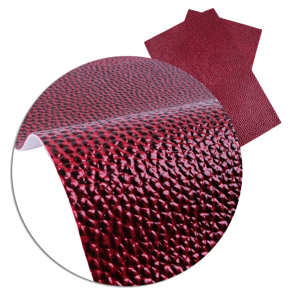

30*140cm Solid Color Glossy Litchi Synthetic Leather Fabric DIY Handmade Materials For Book Cover Hairbow,1Yc4323