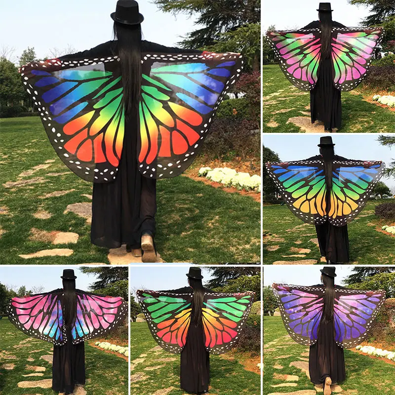 

Hirigin 2017 Summer Women Beach Cover Ups Swimwear Cover Soft Fabric Butterfly Wings Shawl Fairy Ladies Nymph Pixie Costume New