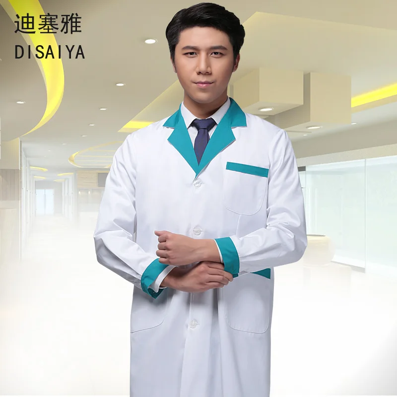

Winter white coat thickening long-sleeve male doctor clothing female nurse clothing work wear