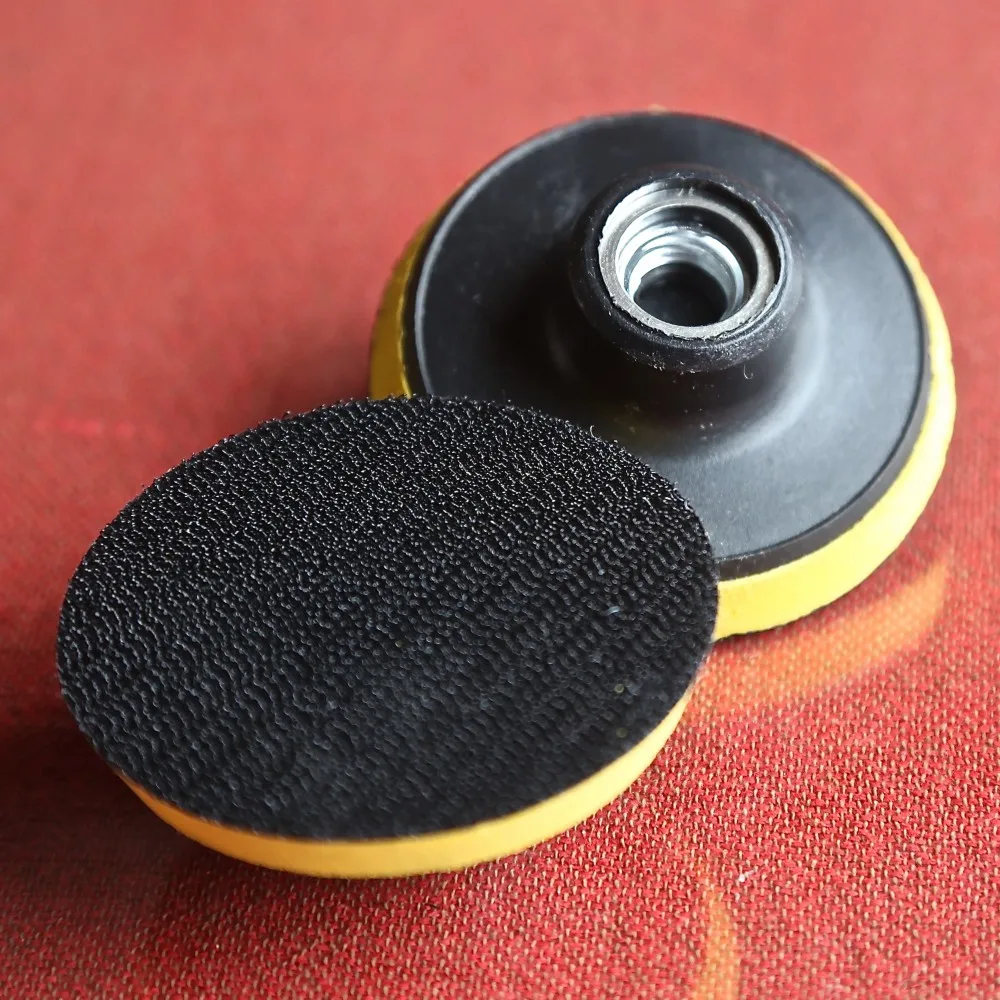 

Free shipping 2PCS of rubber 80*M10/M14/M16 polishing chucks for being used with self adhere polishing pads with angel grinder