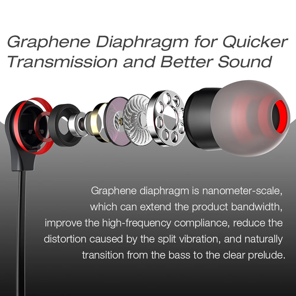 Dacom L06 Wireless Ear Headphone Bluetooth Earphones Sports Bass in Monitor HiFi Neckband Sweatproof Ear phones Stereo Headset