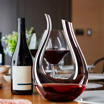 

YKPuii 1500ML Wine Decanter Crystal Red Wine Brandy Champagne Glasses Decanter Bottle Jug Pourer Aerator For Family Bar