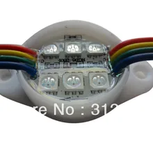 WS2801IC светодиодный модуль пикселей; DC12V, водонепроницаемый, диаметр 30 мм; 6 шт. 5050 SMD RGB; 20 шт