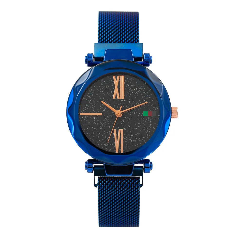 

Popular Starry Sky Women Watches Luxury Rhinestone Brand Watch Leather Strap Quartz Dress Wristwatch Female Clock Gift Relogio#W