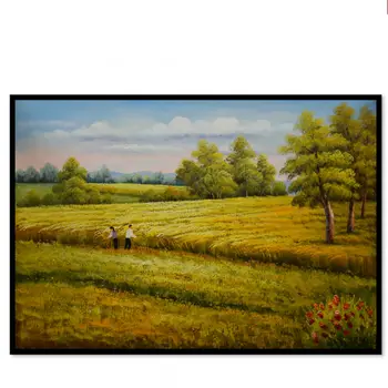 

Canvas Paintings Landscape Golden Paddy Modern Wall Art Picture for Living room Hand painted Oil Paintings