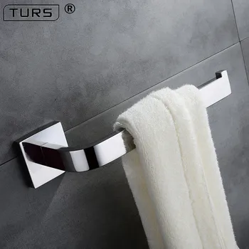 

2018 SUS 304 Stainless Steel Towel Single Towel Bar Square Towel Rack Mirror Polished Bathroom Wall Mounted Towel Holder