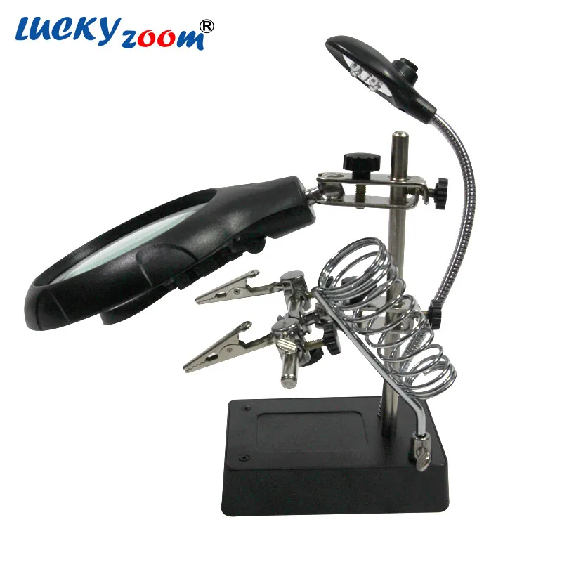 Настольная лупа 5 светодиодный 2 5x 7 5x|magnifying glass lamp|magnifier loupeilluminated magnifying |