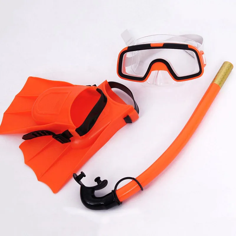 Children Diving Mask Set Anti-Fog Swimming Goggle Masks Snorkel Fins Kit for Kids Boys Girls FK88 4