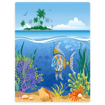 

Blanket Tropical Fish Comfort Cartoon Seabed Plant Colorful Warmth Soft Plush Easy Care Machine Wash Sofa Bed Throw blanket