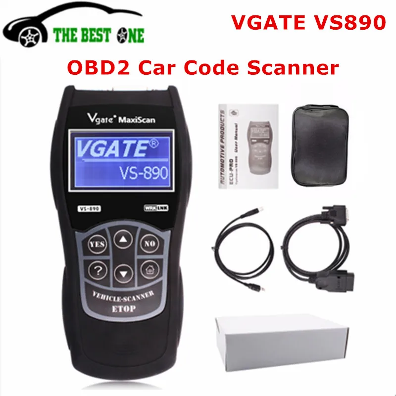 Новейший Vgate VS890S OBD2 диагностический сканер VS890 Vgate инструмент сканирования VS 890 CAN-BUS многоязычный автомобильный считыватель кодов