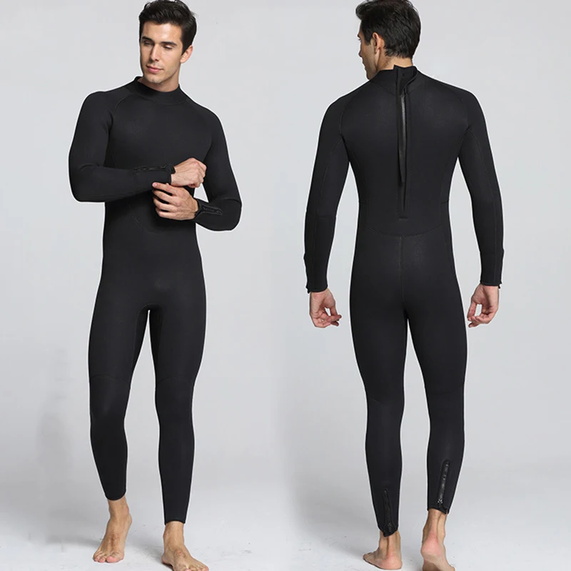 5MM Thickend Neoprene Wetsuit Full Body Swimsuit Long Sleeve Surfing ...