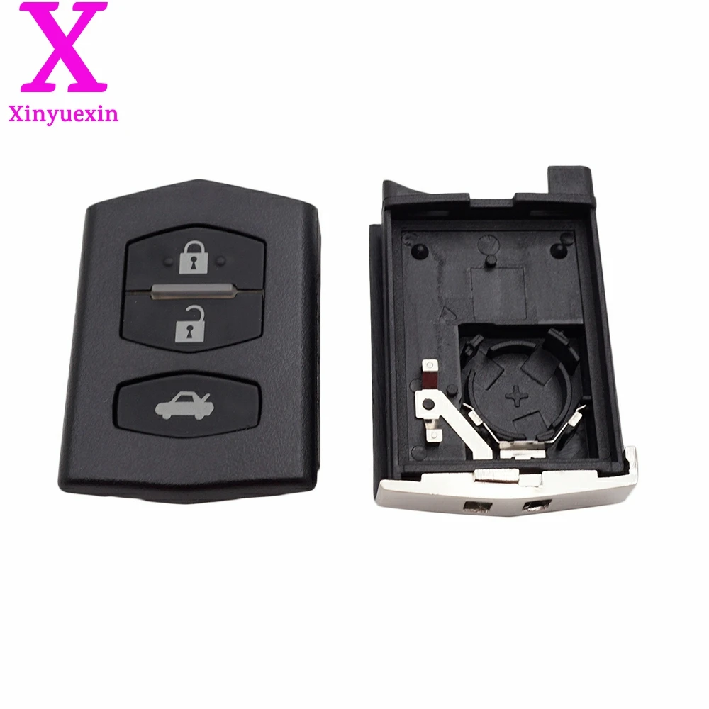 Xinyuexin дистанционный Брелок чехол Складной флип-чехол для mazda 3 5 6 m6 rx8 mx5 2 3 кнопки Автомобильный ключ пластиковый корпус - Количество кнопок: 3button case only