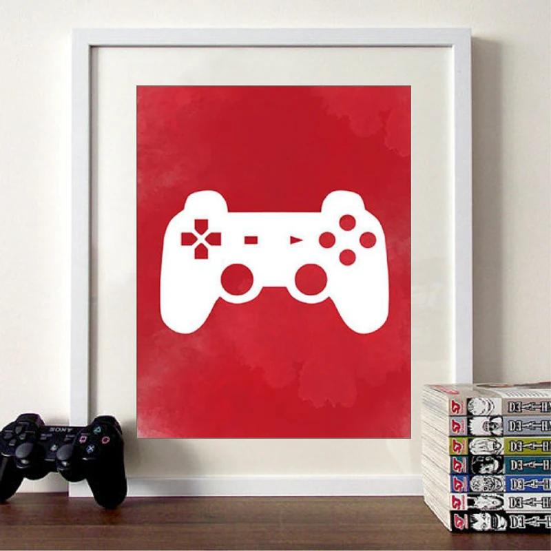 Video Game Wall Art Canvas Posters Prints Gaming Room Decor, Video Game Party Art Painting Pictures Boys Room Wall Decoration