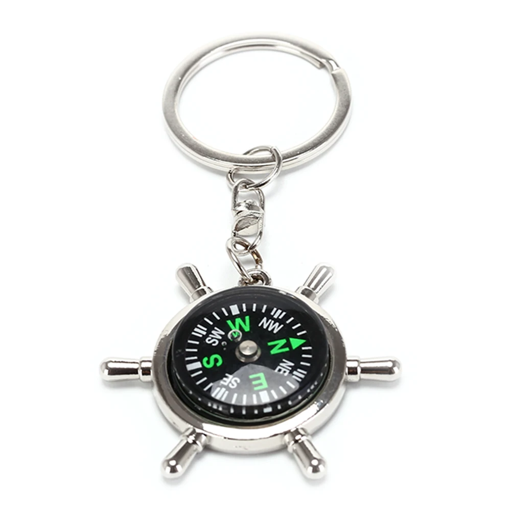 1 шт. металлический Звездный компас с акулой с брелоком кулон Pesonality подарки для автомобилей - Цвет: Rudder