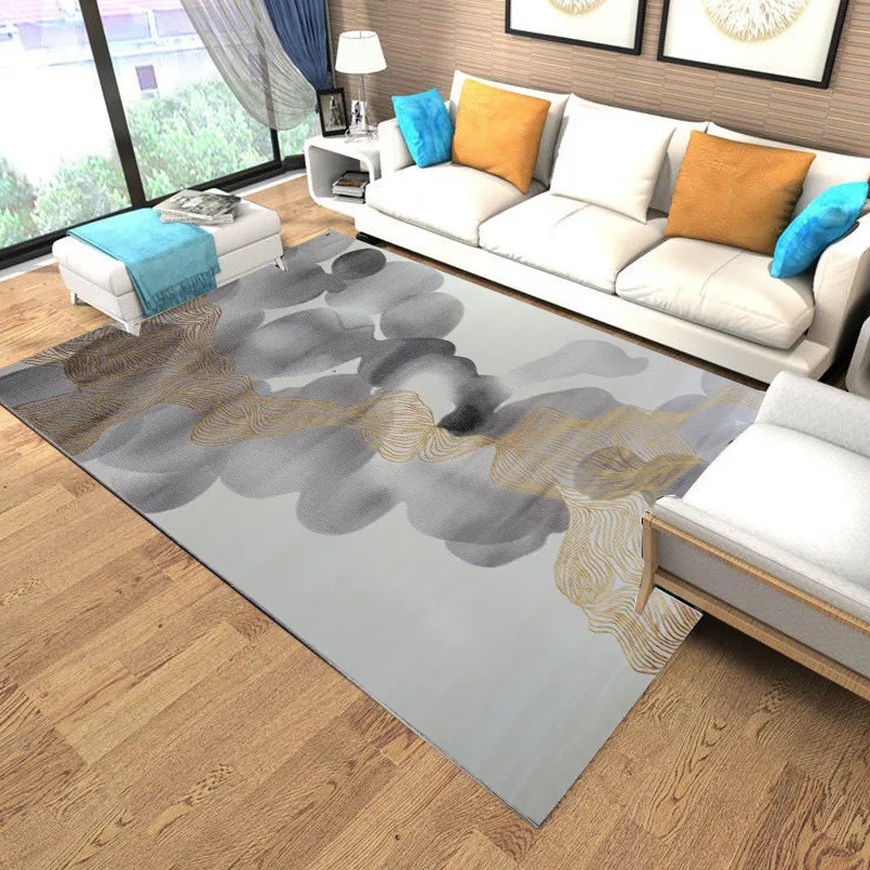 Полипропиленовые Позолоченные коврики и ковры для гостиной толстые спальни ковер для учебы ковер дом в скандинавском стиле ковер для детей