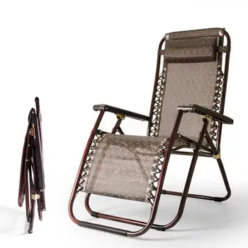

Folding Chair Adjustable Tilt Angle Middle Back Mesh Lounge with Armrest and Headrest for Beach Swimming Pool Outdoor Indoor Use
