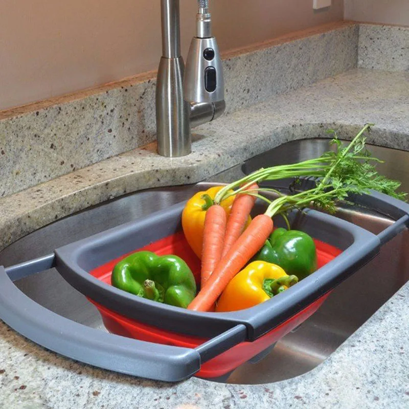 Buy Collapsible Silicone Colander Folding Kitchen