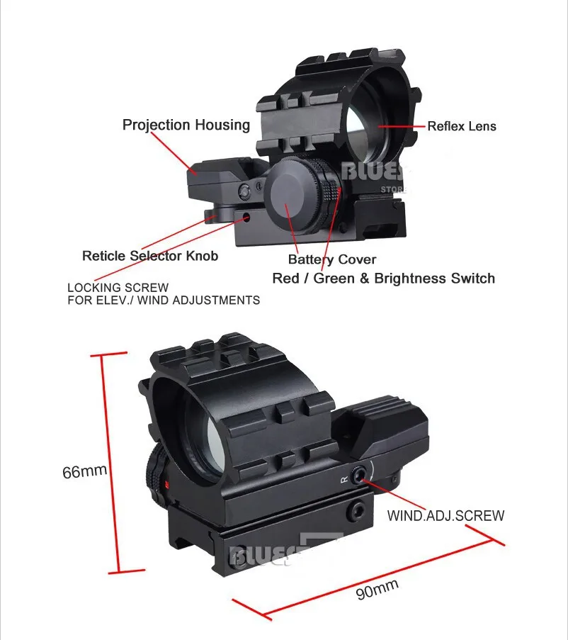 Охотничий прицел красный зеленый точечный лазерный страйкбол прицел голографическая Лупа оптические Прицелы Охотничьи воздушные пистолеты прицел тактический
