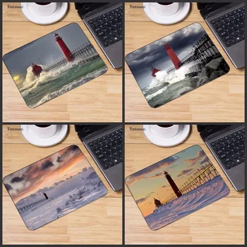 

Yuzuoan Lighthouse Landscape MousePads Computer Laptop Anime Mouse Mat Size for 18x22cm 25x29cm Rubber Rectangle Mousemats