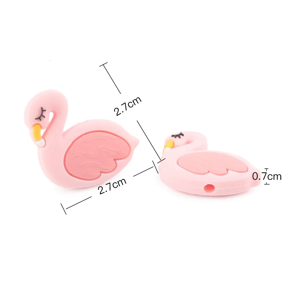 Let-s-Make-Mini-Flamingo-Silicone-Teething-Beads-100pcs-Nursing-Necklace-DIY-Baby-Accessories-Newest-BPA