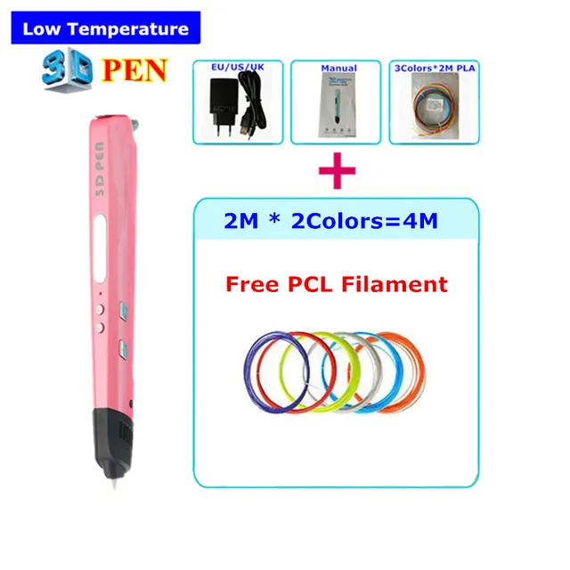 Cheap Factory Outlet!Low Temperature 6th Generation 3D Printing Pen New Year Gift 3D Magic Pen Can Hand Painting Not Hot Birthday Gift