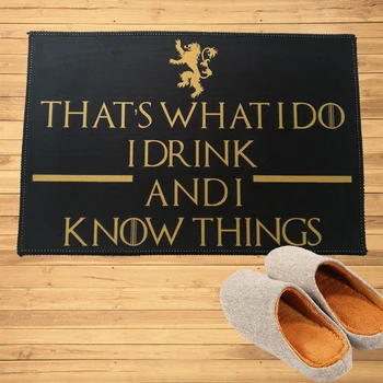 

Game of Thrones Imp Tyrion Lannister I Drink And I Know Things Doormat Hallway Doorway Bathroom Bedroom Kitchen Mat Rugs Carpet