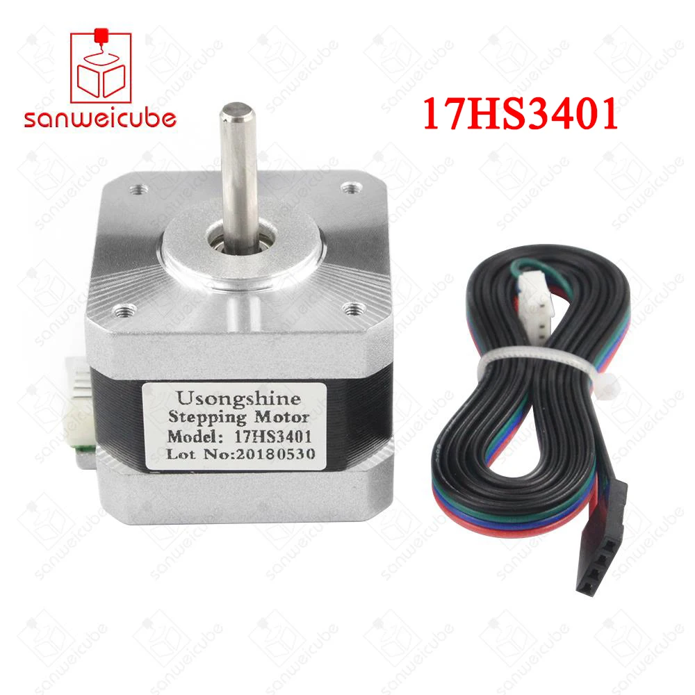 

1pc 17HS3401 Nema 17 Stepper Motor 4-lead 42 motors 42BYGH 1.3A CE ROSH ISO for CNC Laser machine and 3D printer motor