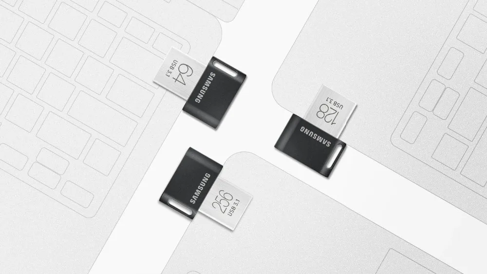 USB флеш-накопитель SAMSUNG USB3.1 FIT Plus 32 ГБ, 64 ГБ, 128 ГБ, 256 ГБ, флеш-накопитель, металлическая карта памяти, запоминающее устройство, u-диск, мини флеш-накопитель