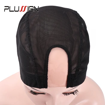 

New Arrival U Part Mesh Wig Cap Dome Style Black Color Average Size Wholesale Glueless Stretchable Elastic Hair Weaving Net Cap