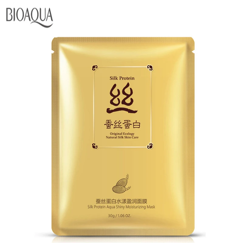 

BIOAQUA Fibroin firm Silk facial Mask whitening skin anti wrinkle oil control moisturizing collagen masks face mask cosmetics