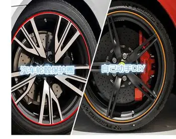 

Car Wheel Hub Tire Sticker Decorative Protection trim for audi a4 b8 passat b6 golf 5 mini cooper citroen c4 mercedes w203