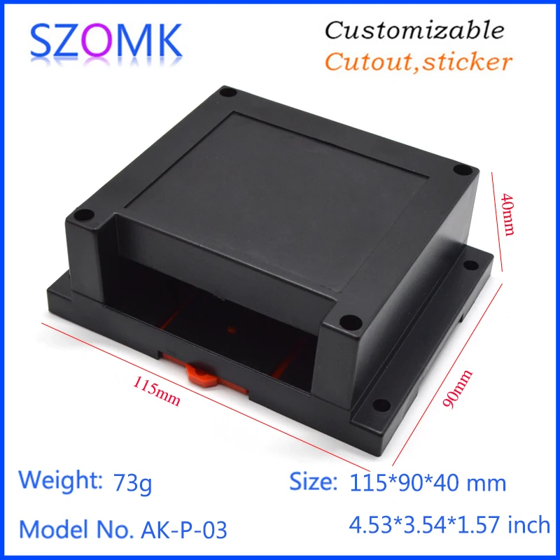 szomk plastic din rail enclosure electronics box PLC instruement plastic housing case plastic junction box (15)