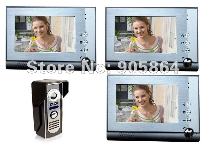 

night vision function Luxury 1 to 3 video door phone intercom,With