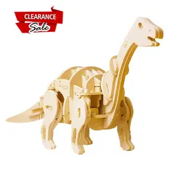 Европа покупатель выгодное предложение Robotime DIY деревянный Ревущие прогулки апатозавр игра-головоломка звук Управление динозавр игрушка D450