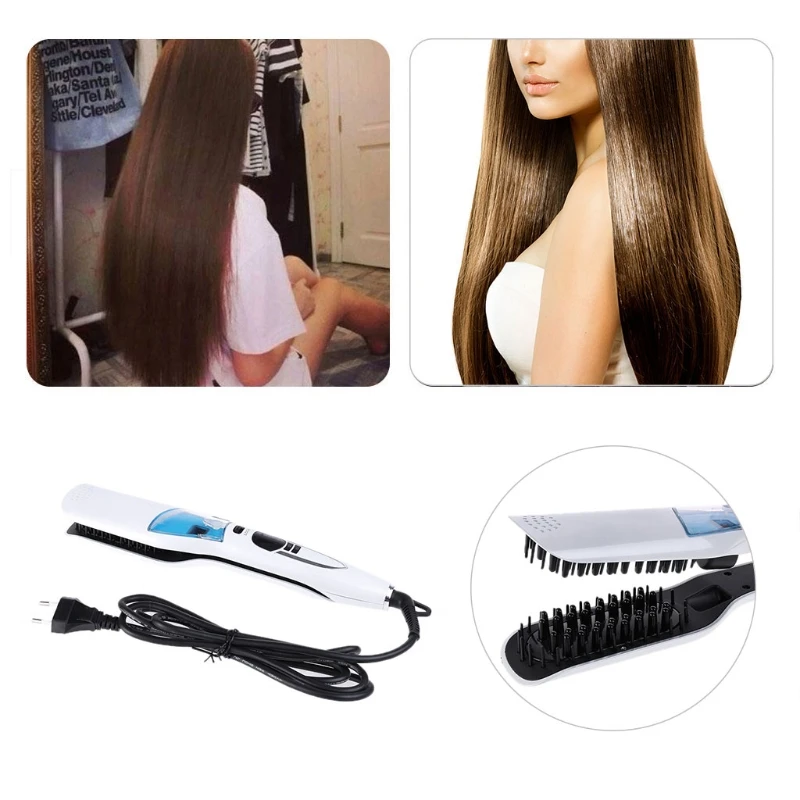 

Electric Professional Heated Ionic Vapor Steam Hair Straightener Comb Style Tool
