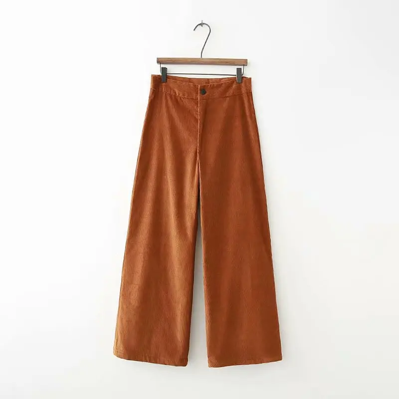 

Fashion women XD40-1431 European and American fashion corduroy trousers