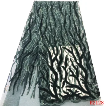 

2019 Latest Mesh Lace Fabric Velvet Hot Selling Tulle Lace Fabric For Women Man Mesh Lace Fabric HX2128