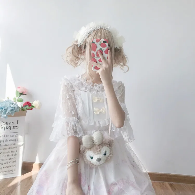 Cosplay&ware Kawaii Clothing Japanese Fashion Lolita Jsk Dress Women Summer Cute Bow Cat Strap Gothic Tea Party Sweet -Zentai shop online HTB1TwezdL1H3KVjSZFHq6zKppXao.jpg