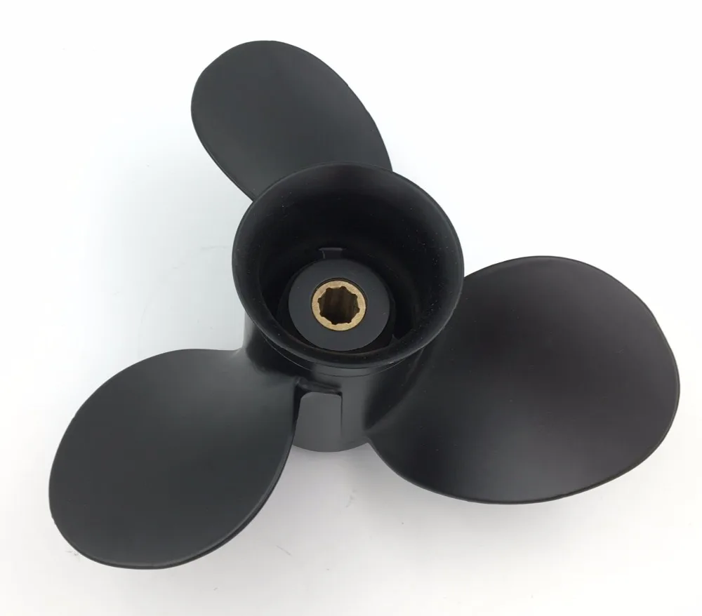 

9x10 1/2 For 5-15 HP MERCURY ALUMINUM PROPELLERS 9X10 1/2 Motors engines 8 tooth spline marine outboard propellers