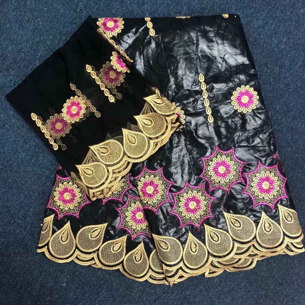

New arrival African Bazin Riche Getzner fabric with Embroidery lace for dress African lace fabric