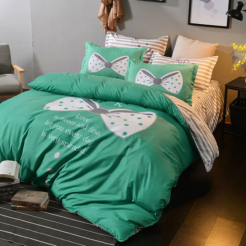 

Naturelife Polyester Soft Bedding Set Cover Bed Sheet Modern Bedding sets Flower Printed Bed Duvet Cover Housse De Couette